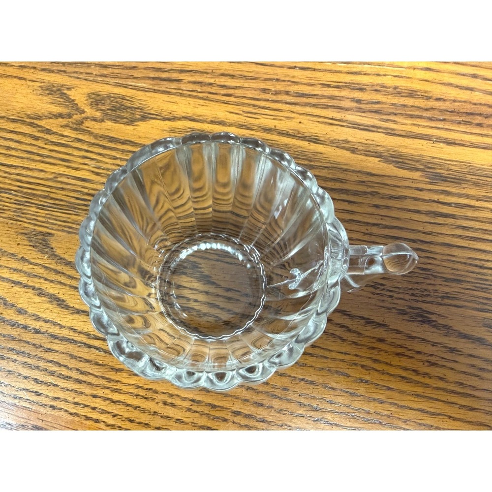 Jeannette Glass NATIONAL CLEAR 2 ⅜" Ribbed Punch Cups Viintage - Picture 2 of 5